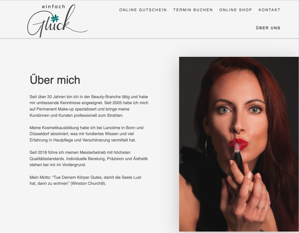 Inhaberin des Kosmetikstudios Einfach Glück – Beauty-Expertin mit über 20 Jahren Erfahrung